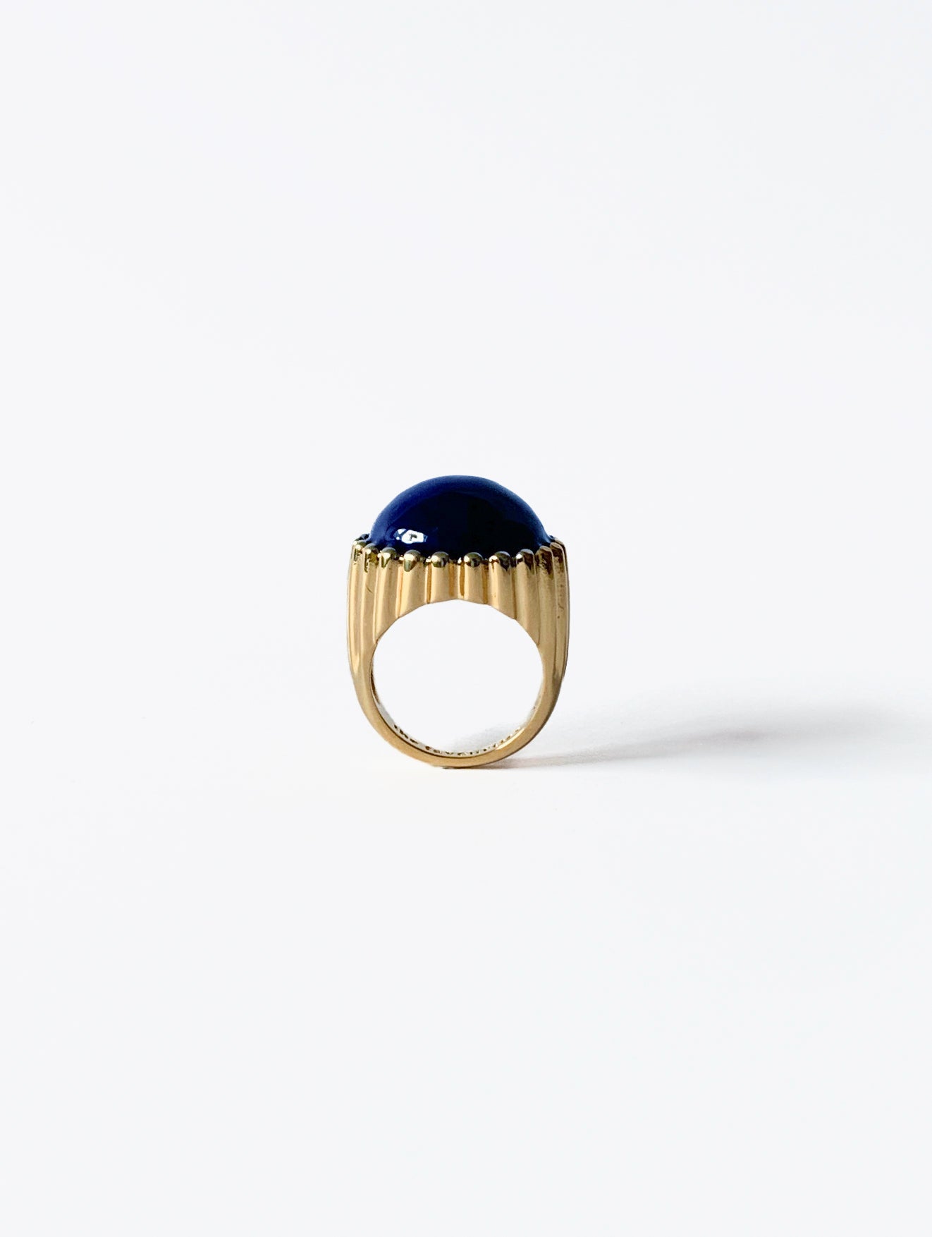 ANILLO SELLO BOMBÓN ESMALTE AZUL