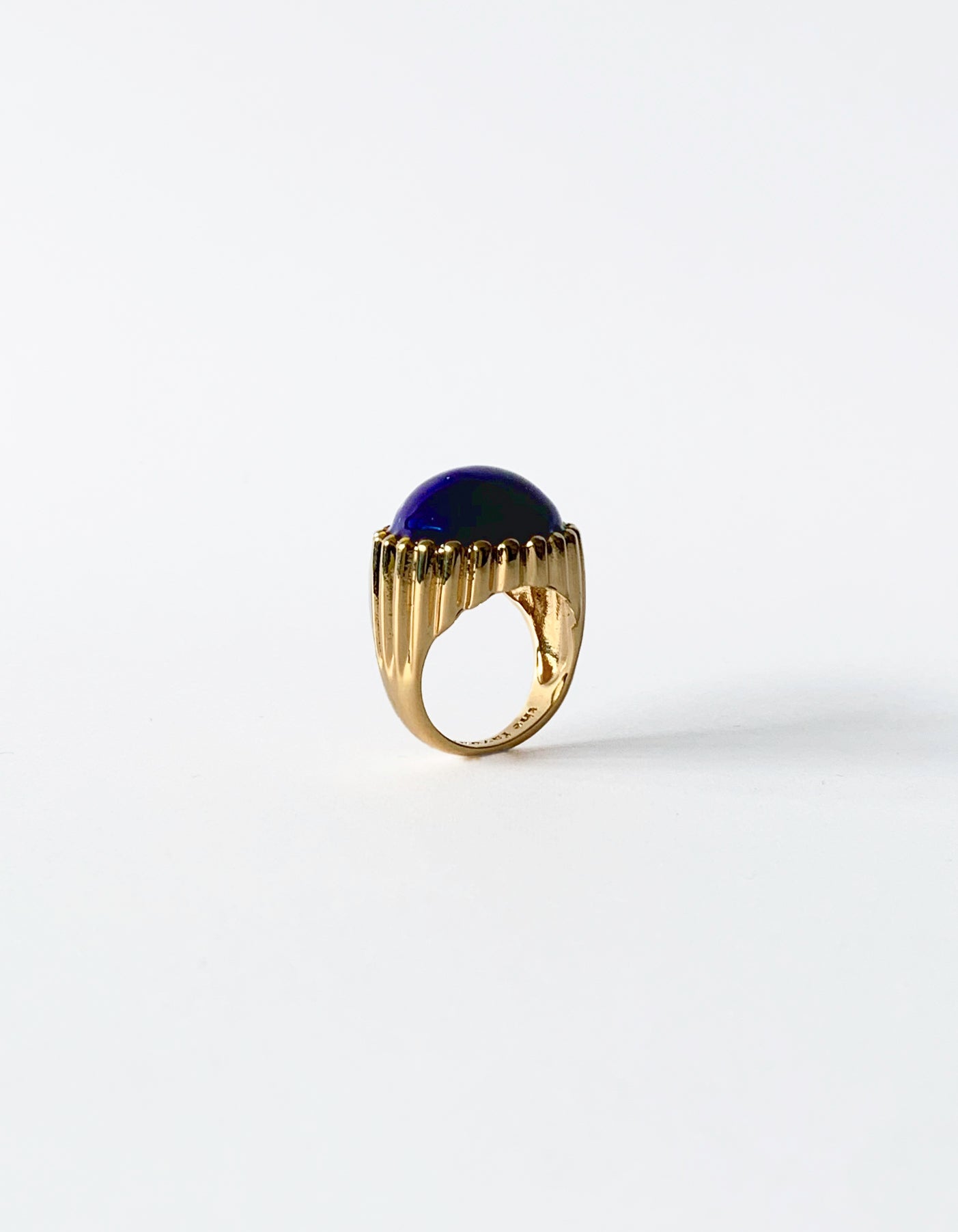 ANILLO SELLO BOMBÓN ESMALTE AZUL